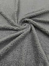 Sherpa Faux Fur Fleece Polyester Fabric - 58" Width, 15% Vertical Stretch, 280 GSM, Abrasion Resistant (1 Yard)
