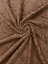 Sherpa Faux Fur Fleece Polyester Fabric - 58" Width, 15% Vertical Stretch, 280 GSM, Abrasion Resistant (1 Yard)