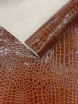 Shiny Alligator 3D Embossed Vinyl Fabric - Textured Alligator Emboss, 54" Width (1 Yard)
