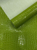 Shiny Alligator 3D Embossed Vinyl Fabric - Textured Alligator Emboss, 54" Width (1 Yard)