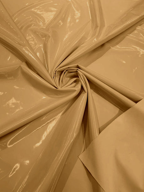 Shiny Vinyl Spandex Vinyl Fabric - Glossy Solid, 58" Width (1 Yard)