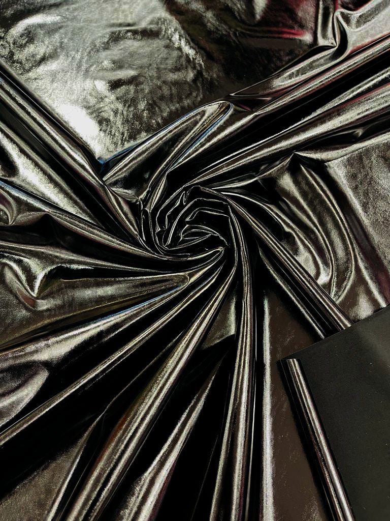 Shiny Vinyl Spandex Vinyl Fabric - Glossy Solid, 58" Width (1 Yard)