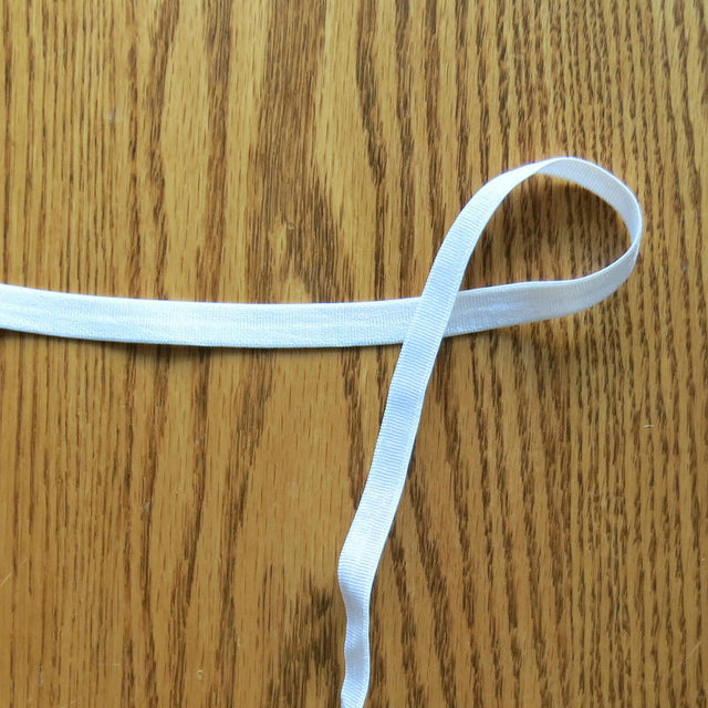 Bra Strapping Elastic 3/8 Inch Shiny White