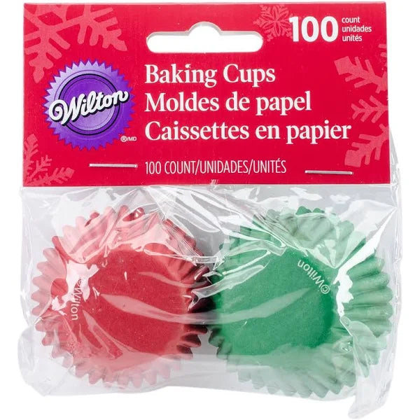 Wilton Red and Green Mini Baking Cups – 100 Count