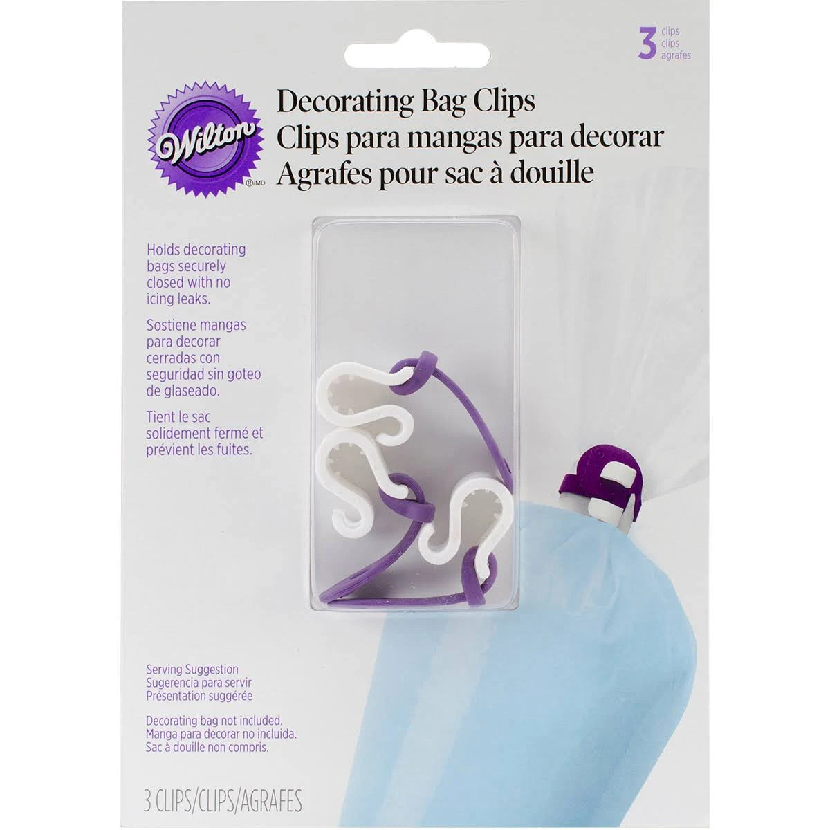 Wilton Decorating Icing Bag Clips 3 Pkg
