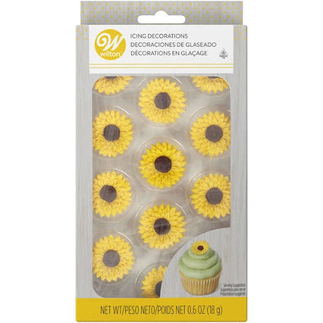 Wilton Sunflower Royal Icing Decorations – 12 Count