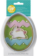 Wilton Egg and Mini Bunny Cookie Cutter Set, 2-Piece
