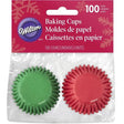 Wilton Red and Green Mini Baking Cups – 100 Count