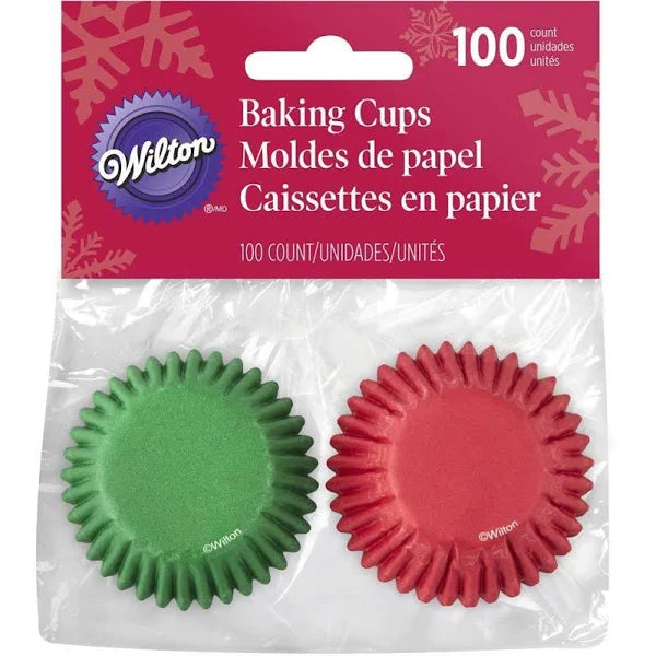 Wilton Red and Green Mini Baking Cups – 100 Count