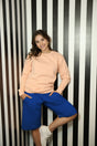 L&B Life 301 Cotton Poly Fleece Shorts - Royal Blue, Ribbed Elastic Waistband, 9 Oz Heavy Weight, Two Front Pockets, One Back Pocket (1 Piece)