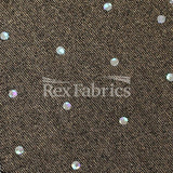 Showtime Solids With Foil Polyester Spandex Fabric - Multiple Colors, Silver Foil Polka Dots, 58-60" Width, 150 GSM (1 Yard)