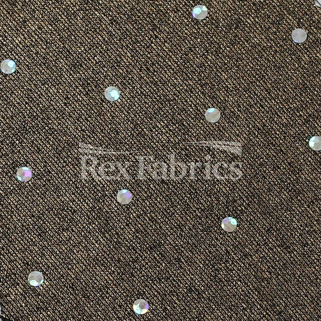 Showtime Solids With Foil Polyester Spandex Fabric - Multiple Colors, Silver Foil Polka Dots, 58-60" Width, 150 GSM (1 Yard)