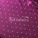 Showtime Solids With Foil Polyester Spandex Fabric - Multiple Colors, Silver Foil Polka Dots, 58-60" Width, 150 GSM (1 Yard)