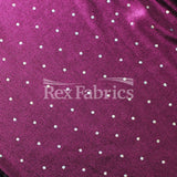 Showtime Solids With Foil Polyester Spandex Fabric - Multiple Colors, Silver Foil Polka Dots, 58-60" Width, 150 GSM (1 Yard)