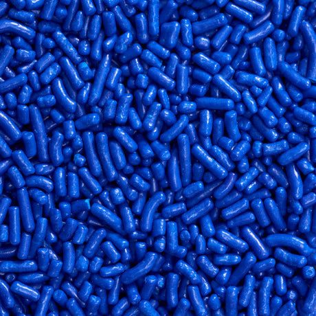 DecoPac Dark Blue Navy Jimmies Sprinkles 26 oz. handheld container