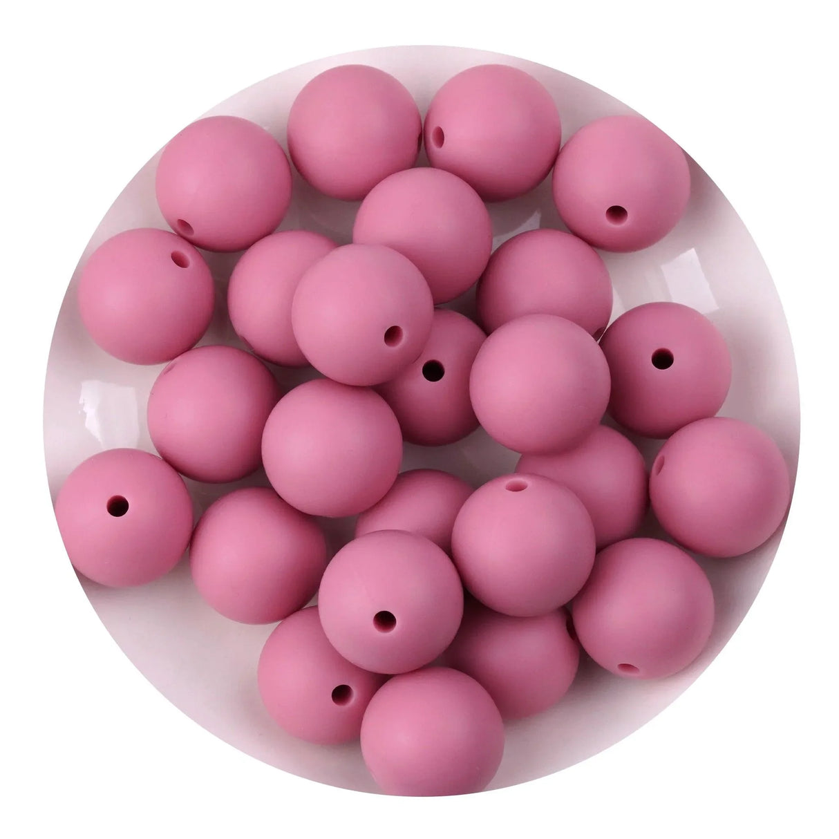 Silicone Bead Round - Blush (5 Beads - 15mm)