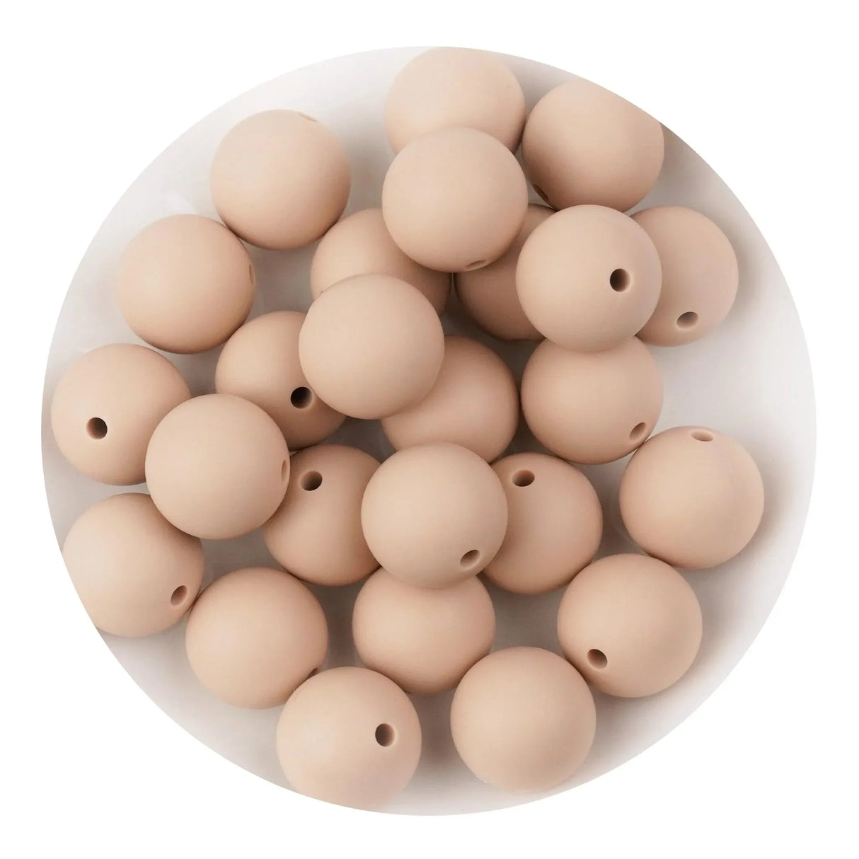 Silicone Bead Round - Dusty Pink (5 Beads - 15mm)