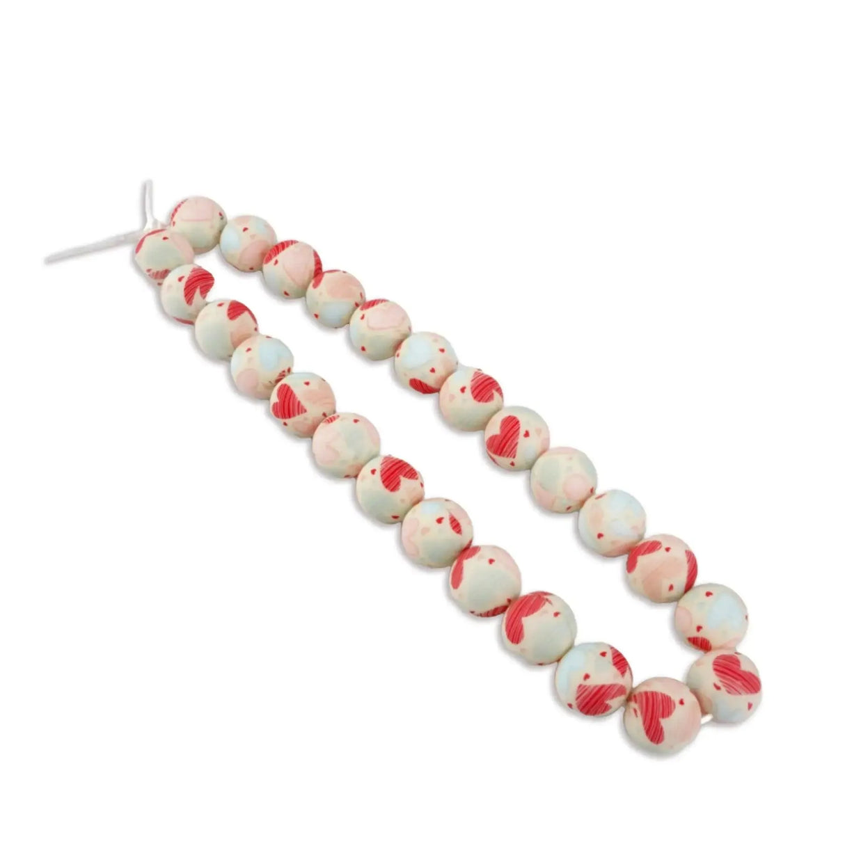 Silicone Bead Round - Hearts (5 Beads - 15mm)