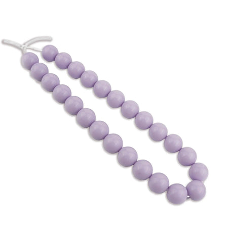Silicone Bead Round - Liquid Lavender Fog (5 Beads - 15mm)