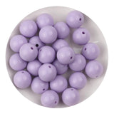 Silicone Bead Round - Liquid Lavender Fog (5 Beads - 15mm)
