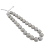 Silicone Bead Round - Liquid Light Gray (5 Beads - 15mm)