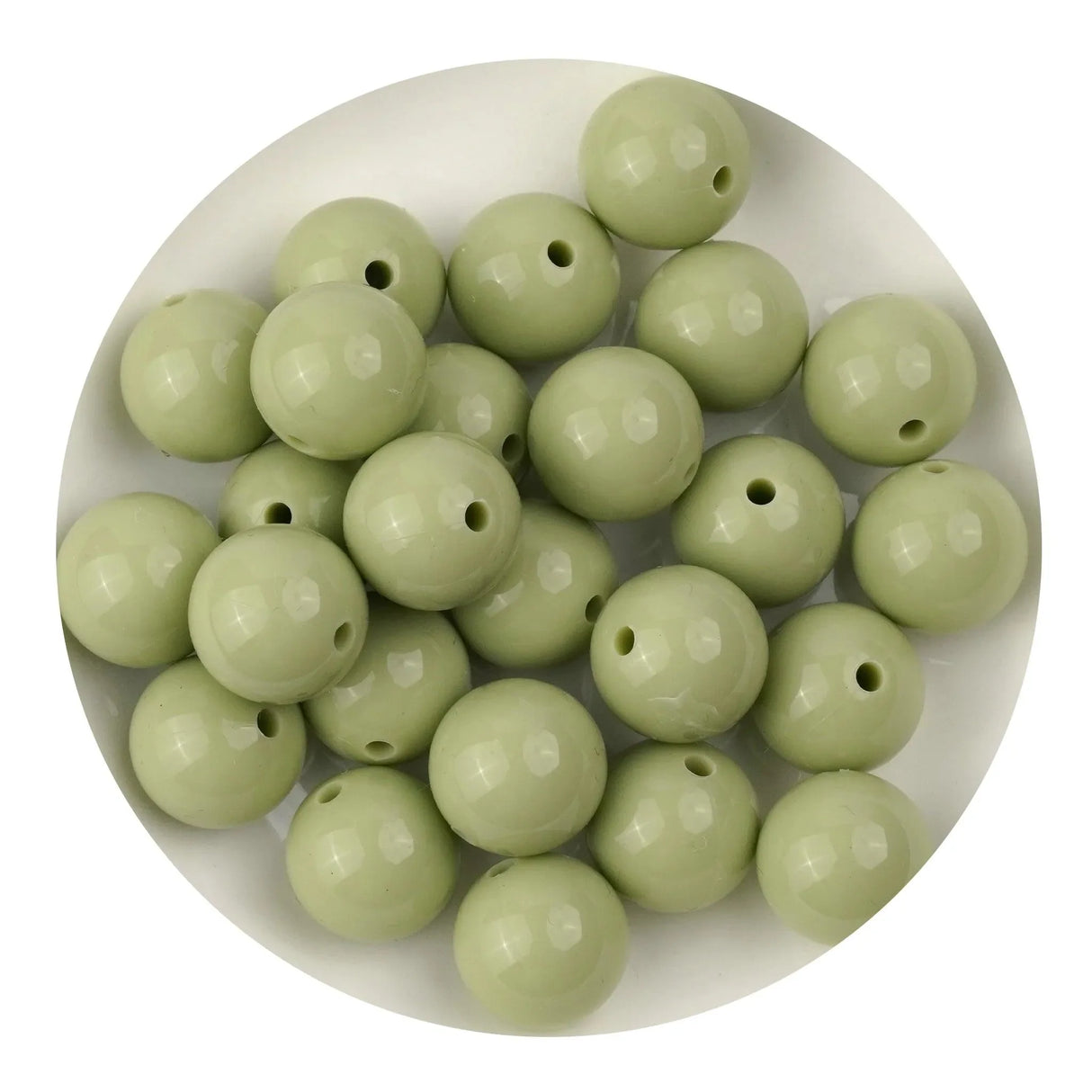 Silicone Bead Round - Liquid Lint (5 Beads - 15mm)