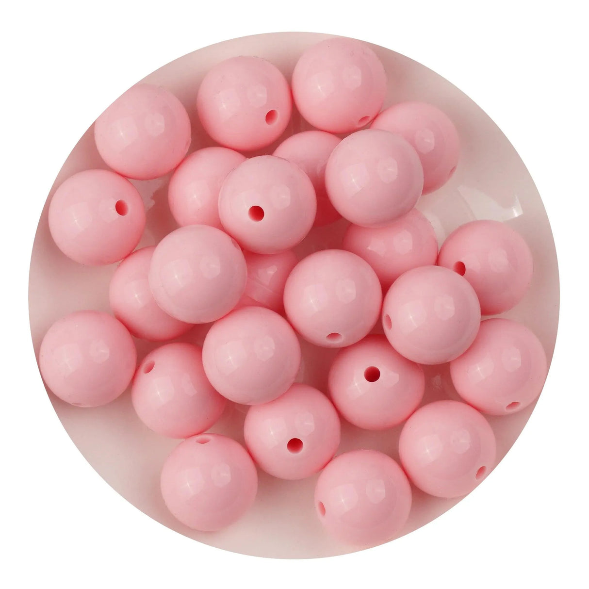 Silicone Bead Round - Liquid Rose Quartz (5 Beads - 15mm)