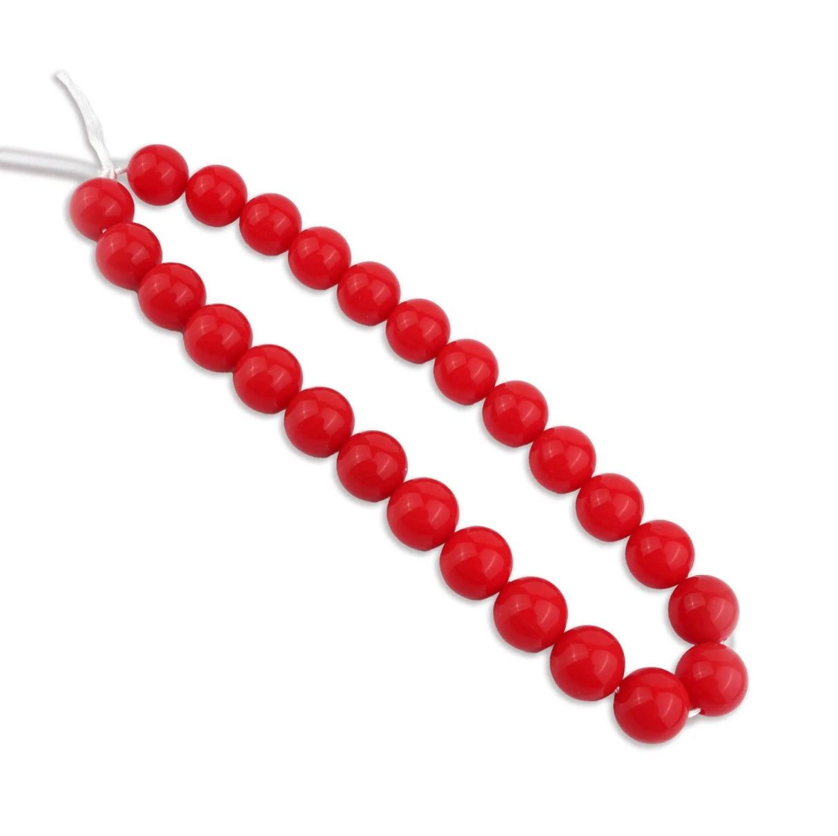 Silicone Bead Round - Liquid Scarlet Red (5 Beads - 15mm)