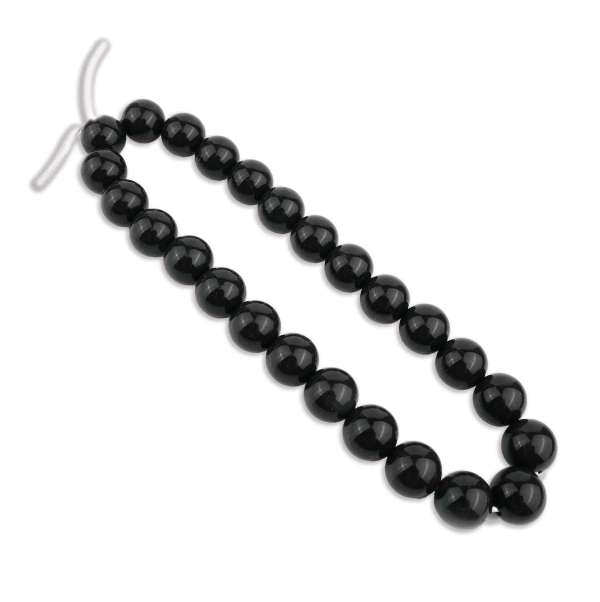 Silicone Bead Round - Liquid Smokey Black (5 Beads - 15mm)