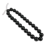 Silicone Bead Round - Liquid Smokey Black (5 Beads - 15mm)
