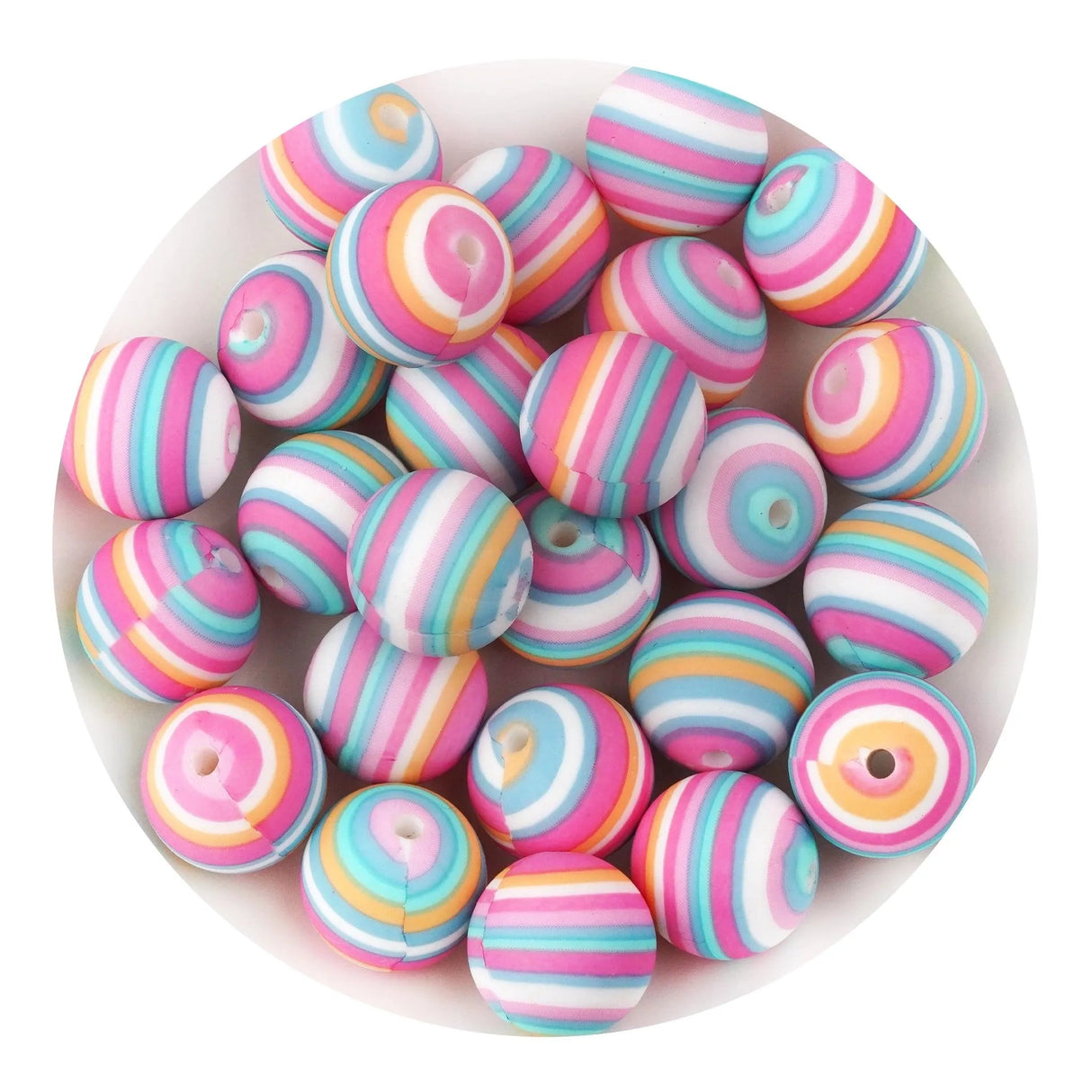 Silicone Bead Round - Nebula (5 Beads - 15mm)