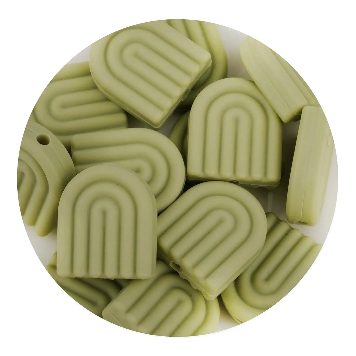 Silicone Focal Bead Arch - Lint (5 Beads)