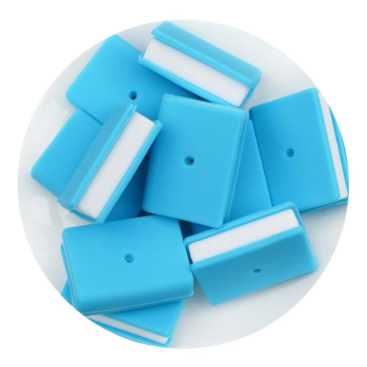 Silicone Focal Bead Book - Blue (5 Beads)