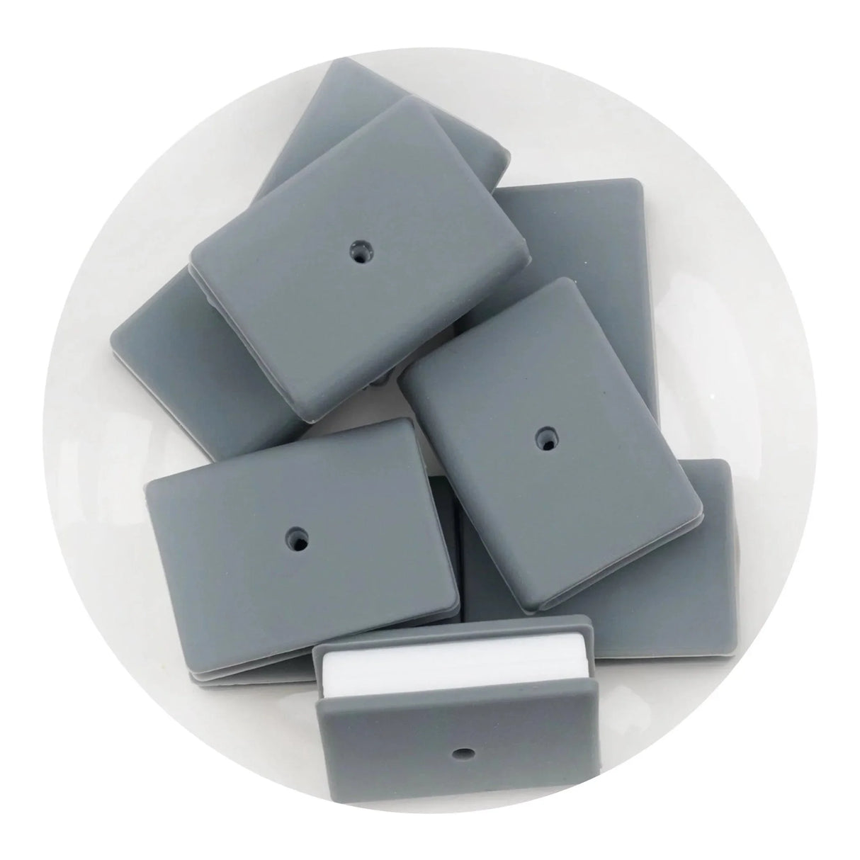 Silicone Focal Bead Book - Gray (5 Beads)