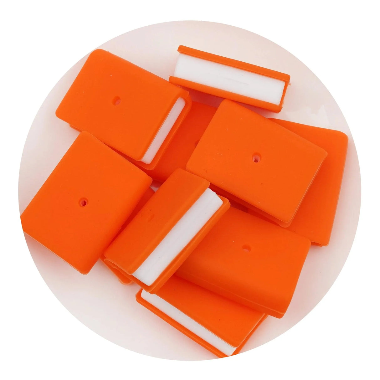 Silicone Focal Bead Book - Orange (5 Beads)