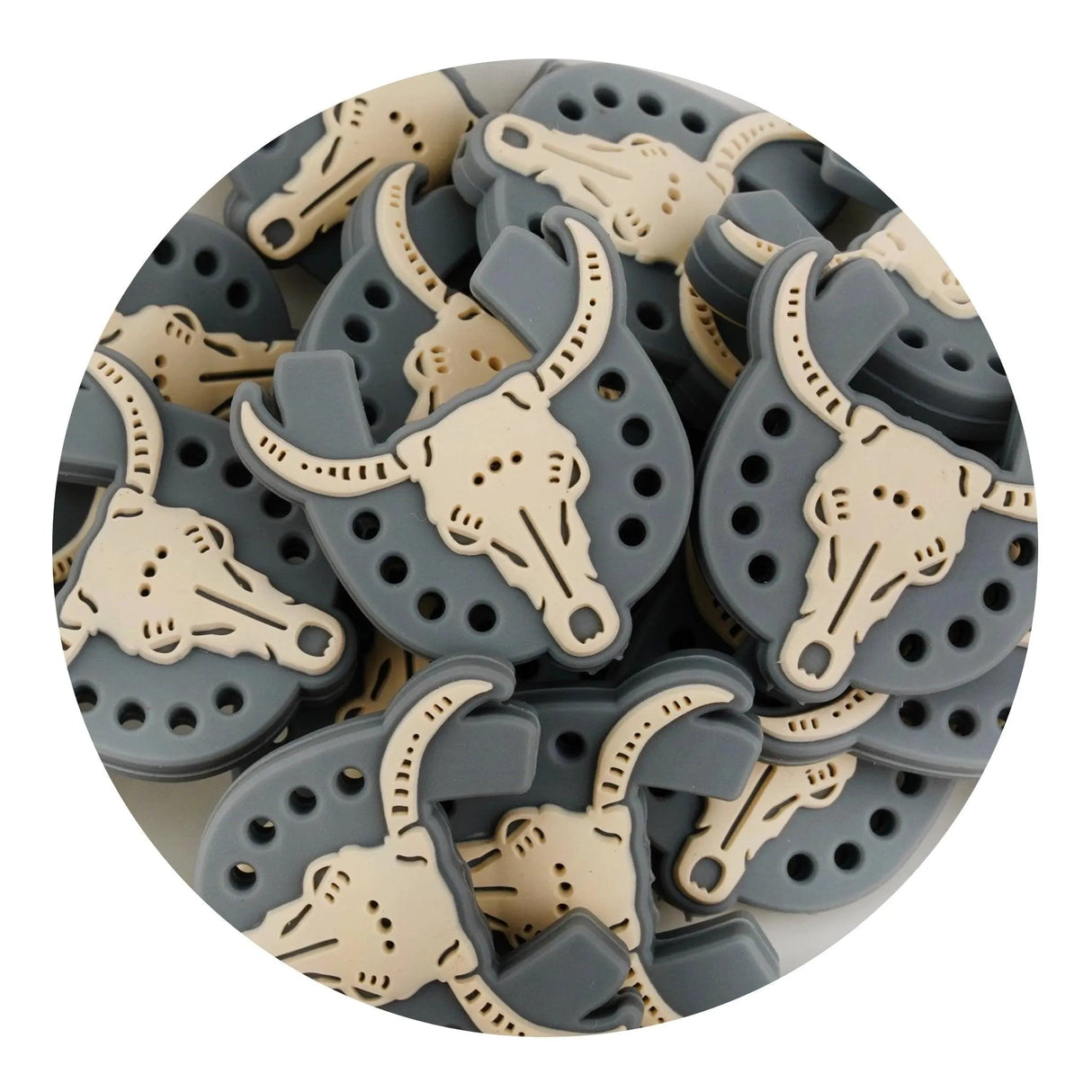 Silicone Focal Bead Cattle - Navajo White (5 Beads)
