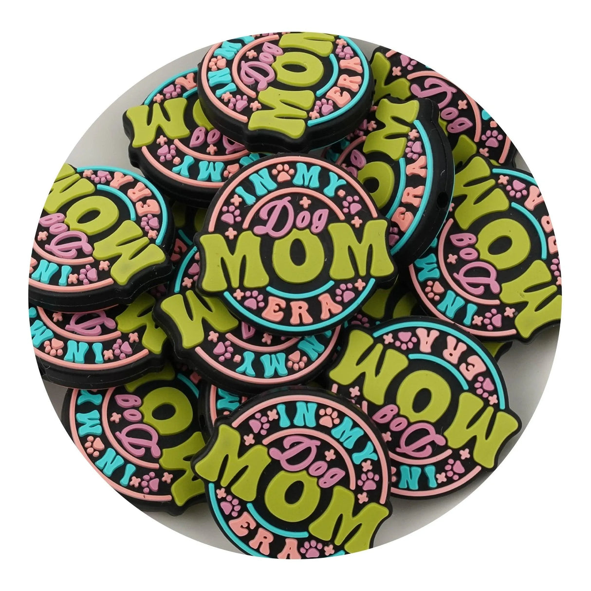 Silicone Focal Bead - Dog Mom Era (5 Beads)