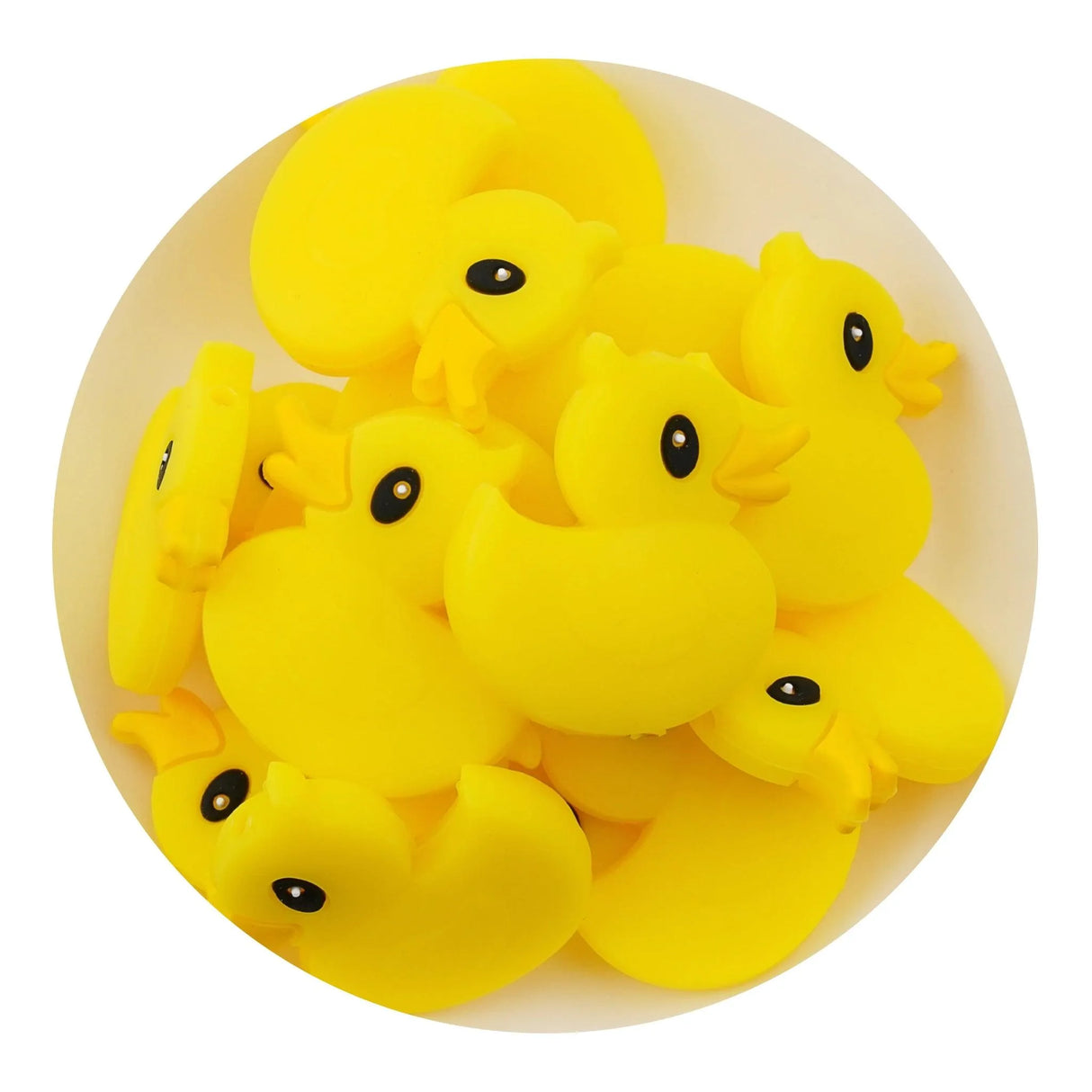 Silicone Focal Bead - Duck Yellow (5 Beads)