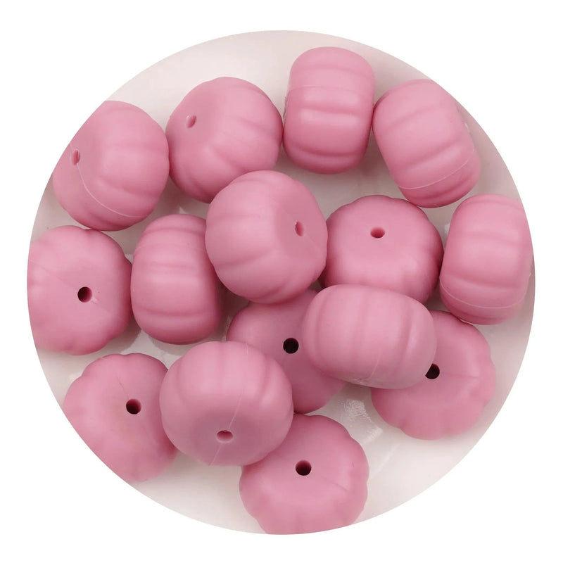Silicone Focal Bead Pumpkin - Light Purple (5 Beads)