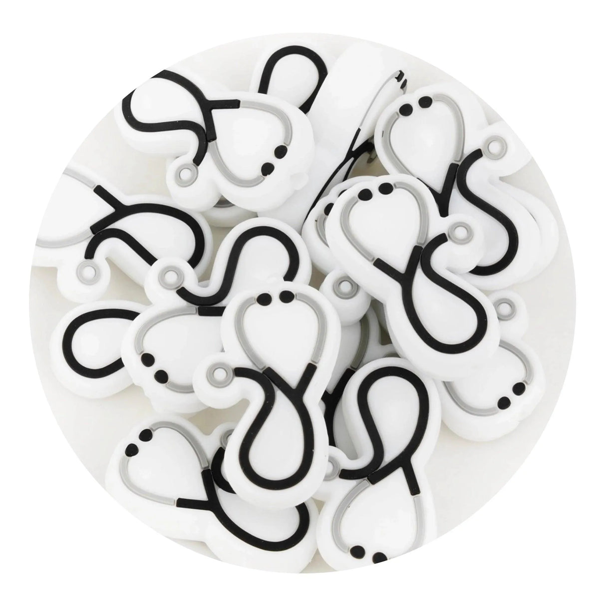 Silicone Focal Bead Stethoscope - White (5 Beads)