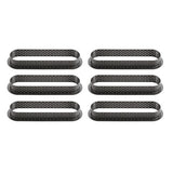 Silikomart Oblong Black Perforated Tarte Ring 146 x 35 x 20mm High, Set of 6