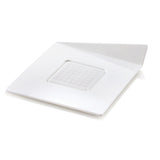 Silikomart White Square Dessert Plate, 3.3" x 3.3" - Pack of 100