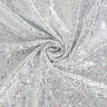 1 Yard Sequin Glitter Embroidery Fabric by Yard for DIY Dress Curtain Backdrop Tablecloth and Event Decor 52 Inch Width