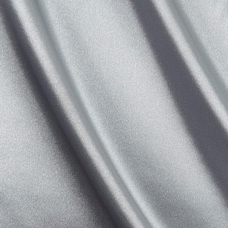 1 Yard Silver Satin Charmeuse Fabric 60" Wide 100% Polyester for Weddings, Gowns, Costumes & Decor