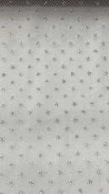 1 Roll Sparkling Tulle Ribbon 6 Inch Wide Silver or Gold Glitter Tulle for Decorations 10 Yard Length