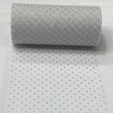 Silver Or Gold Sparkling Tulle Ribbon Roll Polyester Fabric - Gold/Silver Glitter Tulle, 6" Width, 10 Yard Roll