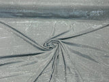 Silver Moon Shadow Shimmer Glitter Fabric - Silver, Full Glitter Covered, 58/60" Width (1 Yard)