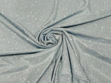 Silver Moon Shadow Shimmer Glitter Fabric - Silver, Full Glitter Covered, 58/60" Width (1 Yard)