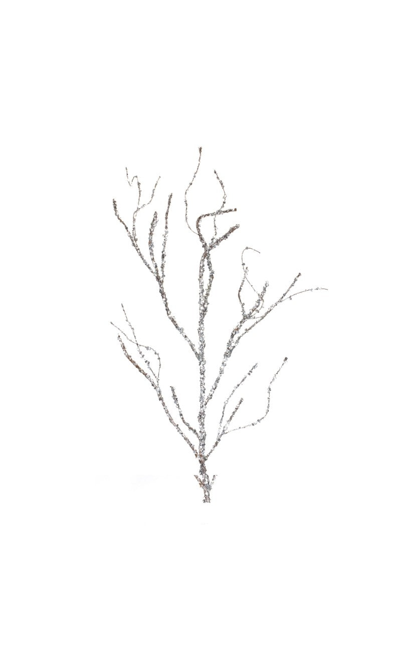 43” Silver Sequin Branch