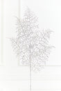 35" Silver Glitter Fern Spray